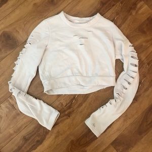 Alo Yoga ripped warrior sweatshirt